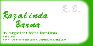 rozalinda barna business card